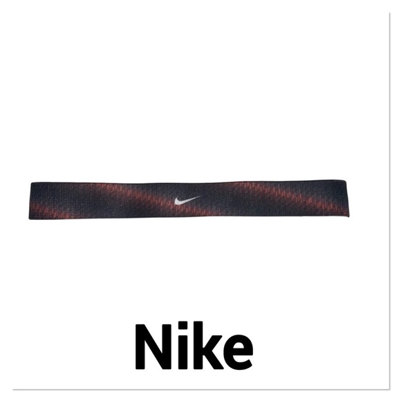 NIKE Black and Red Athletic Headband - Picture 1 of 4